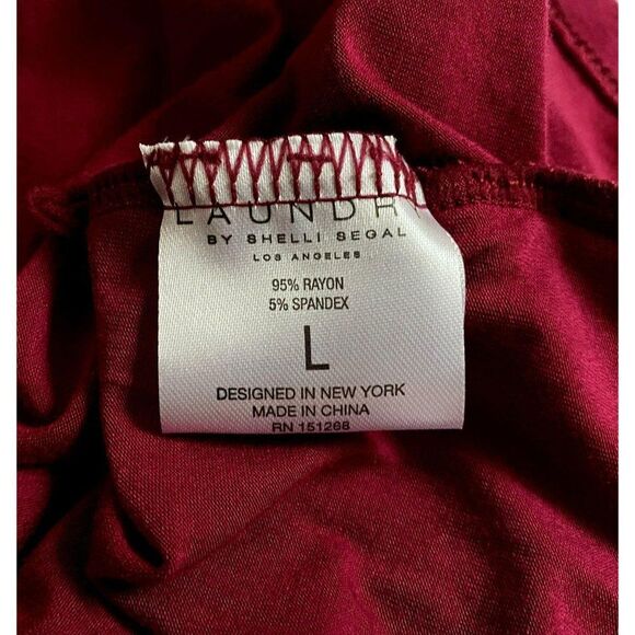 Laundry by Shelli Segal Cranberry Strappy LS Top - Picture 5 of 7